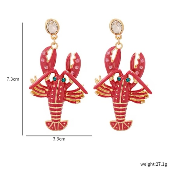 Lobster Pink Gold Earrings - Picture 12 of 16